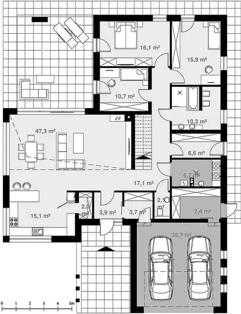 Montažna kuća Q 660, 100 m², Partas