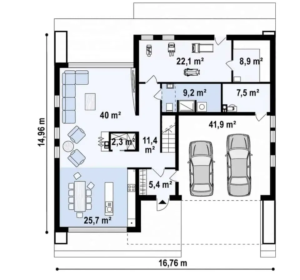 Montažna kuća Q 680, 100 m², Partas