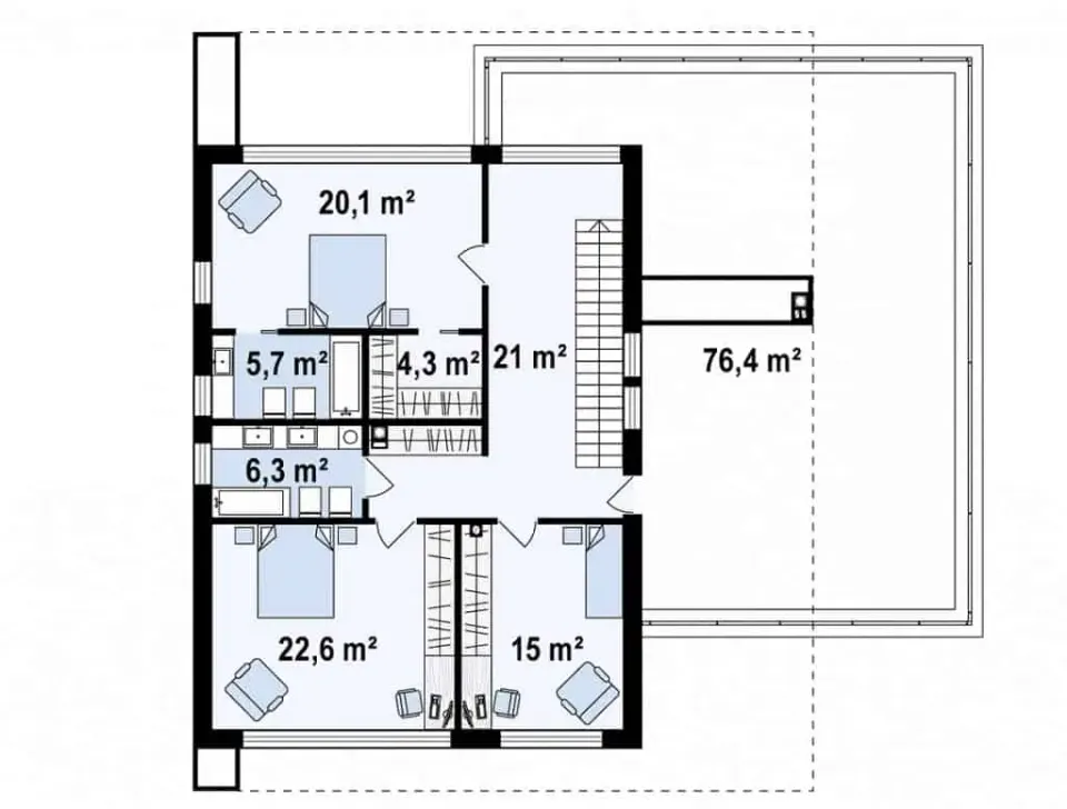 Montažna kuća Q 680, 100 m², Partas