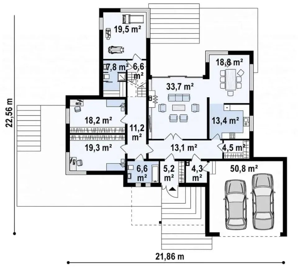 Montažna kuća Q 685, 100 m², Partas