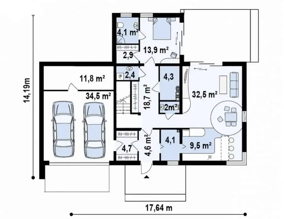 Montažna kuća Q 690, 100 m², Partas