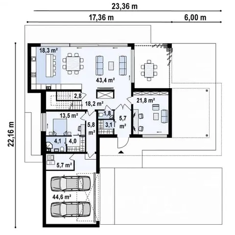 Montažna kuća Q 705, 100 m², Partas