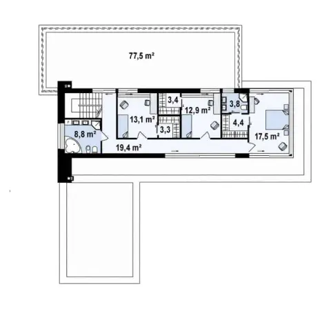 Montažna kuća Q 705, 100 m², Partas