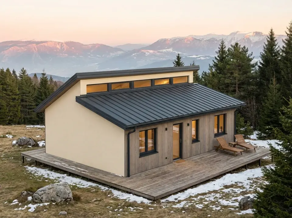 Osnova montažne kuće Modularne kuće, 30 m², Prefab Dom
