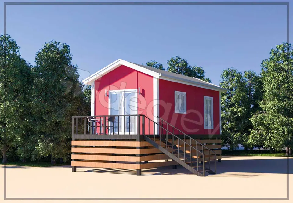 Montažna kuća 103 м2 Еднокатница 2+1 Монтажна Куќа, 103 m², Prefabrik Evim (Мојата монтажна куќа)