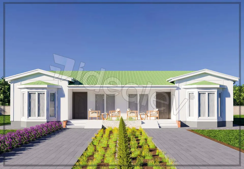Montažna kuća 103 м2 Еднокатница 2+1 Монтажна Куќа, 103 m², Prefabrik Evim (Мојата монтажна куќа)