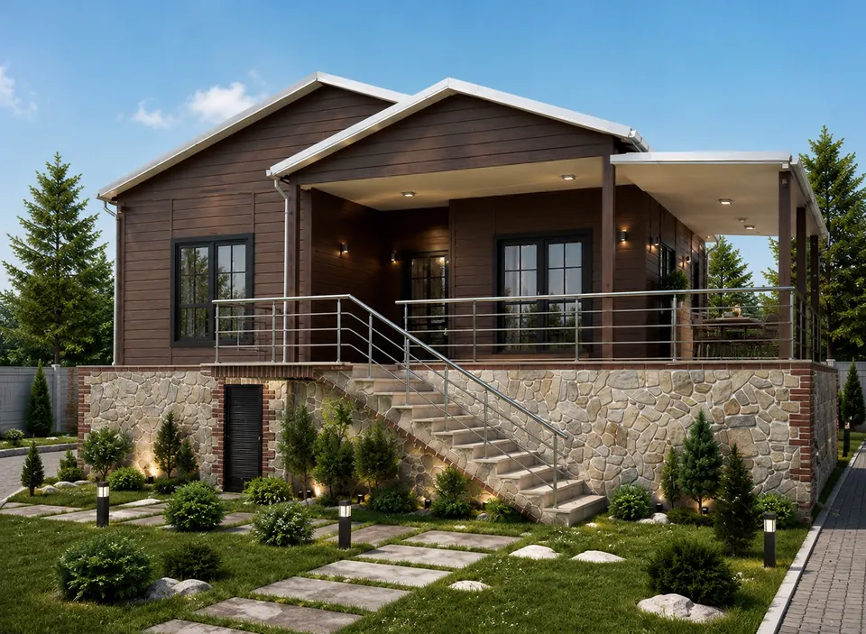 Montažna kuća 99 м2 2+1 монтажна куќа, 99 m², Prefabrik Evim (Мојата монтажна куќа)
