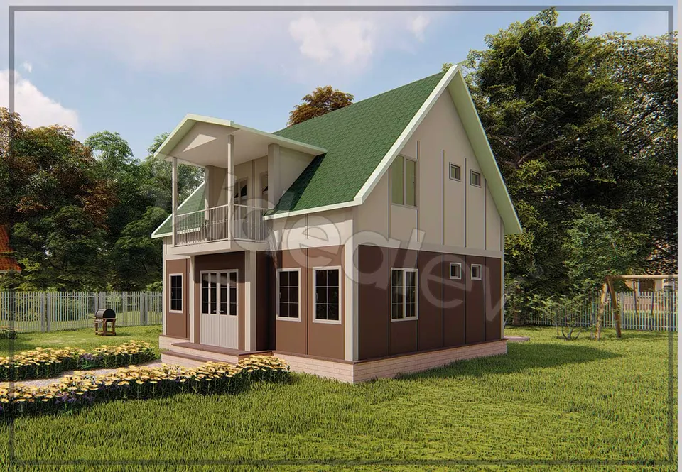 Montažna kuća Супер Кампања 98 м2 3+1 Монтажна Куќа, 98 m², Prefabrik Evim (Мојата монтажна куќа)
