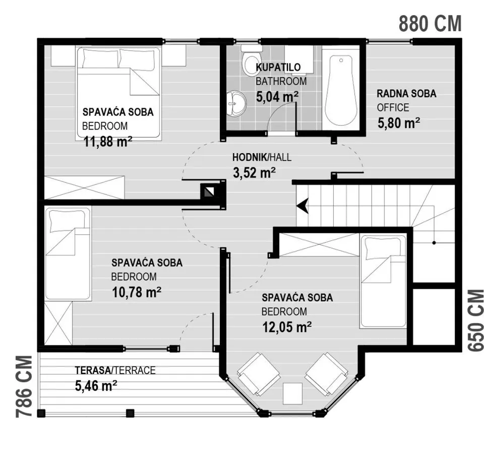 Montažna kuća Promo 128, 128 m², Promo d.o.o.