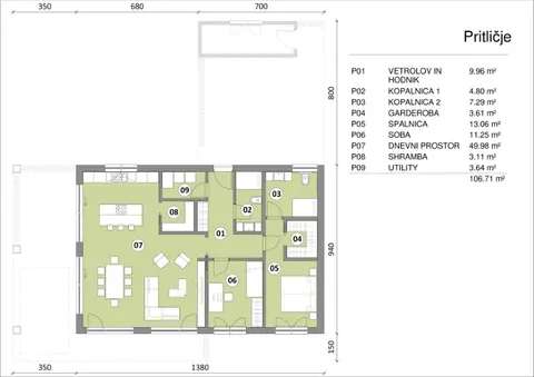 Montažna kuća Hiša 106, 106 m², Rihter
