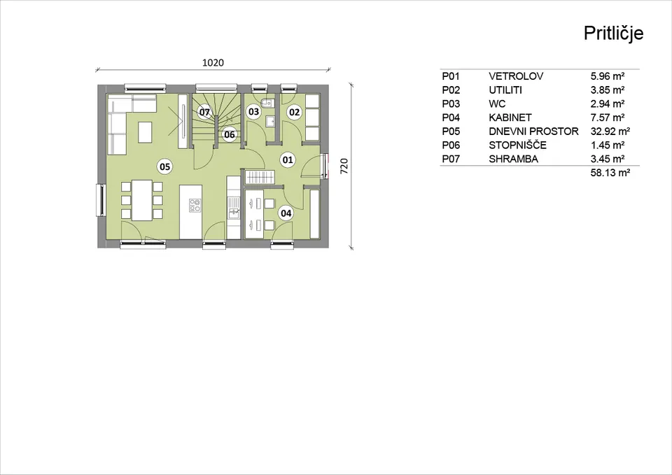 Montažna kuća Hiša 116, 116 m², Rihter