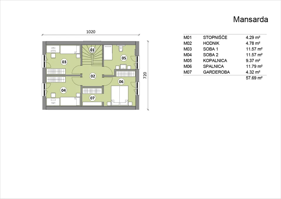 Montažna kuća Hiša 116, 116 m², Rihter
