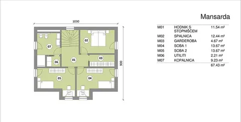 Montažna kuća Hiša 137/1, 137 m², Rihter