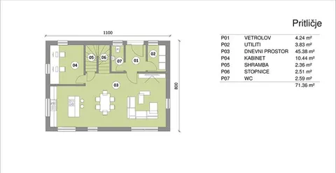 Montažna kuća Hiša 143/1, 143 m², Rihter