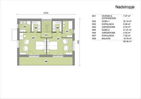 Montažna kuća Hiša 147, 147 m², Rihter