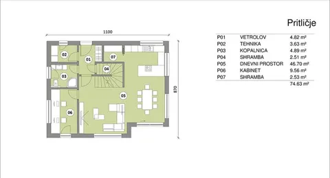 Montažna kuća Hiša 153, 153 m², Rihter