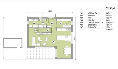 Montažna kuća Hiša 155/1, 155 m², Rihter