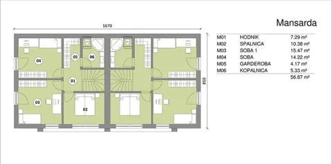 Montažna kuća Hiša 230 dvojček, 115 m², Rihter
