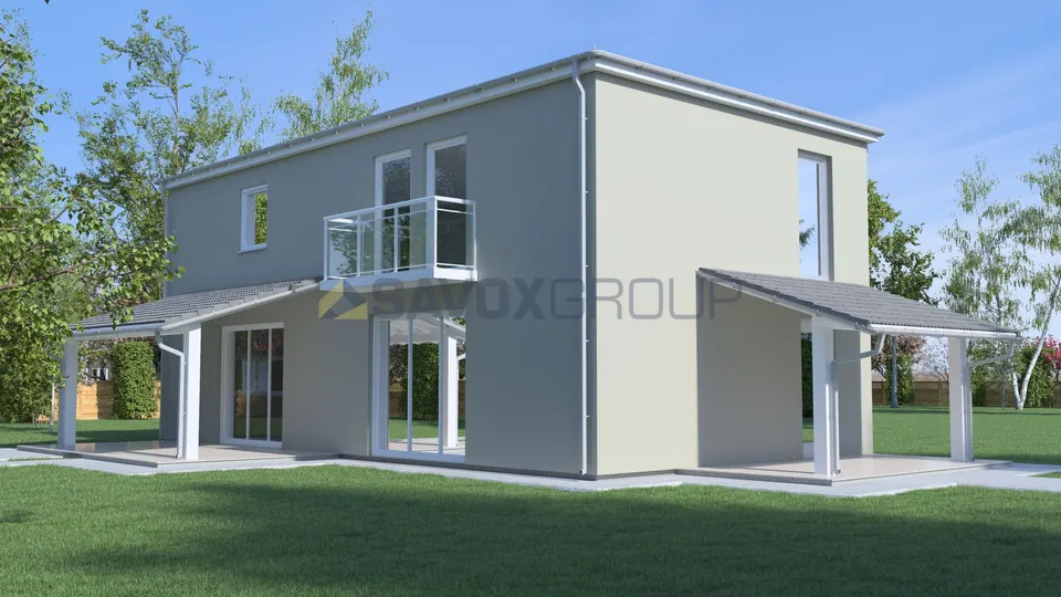 Montažna kuća Montažna kuća Albus, 131 m², Savox Group