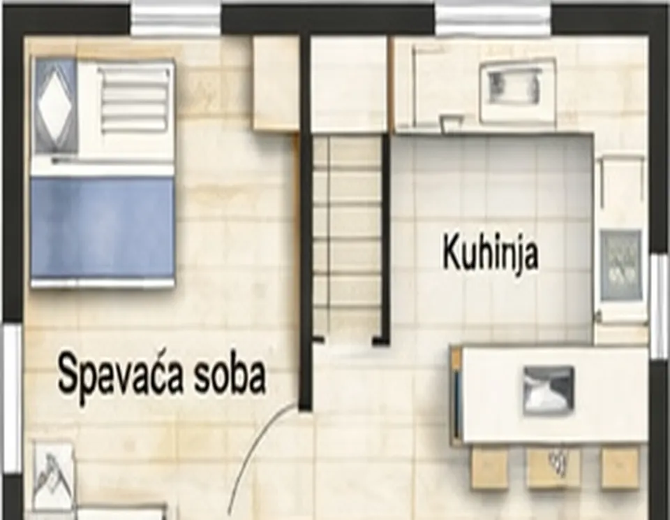 Osnova montažne kuće Troiposobna kuća 15, 109 m², SIP Gradnja