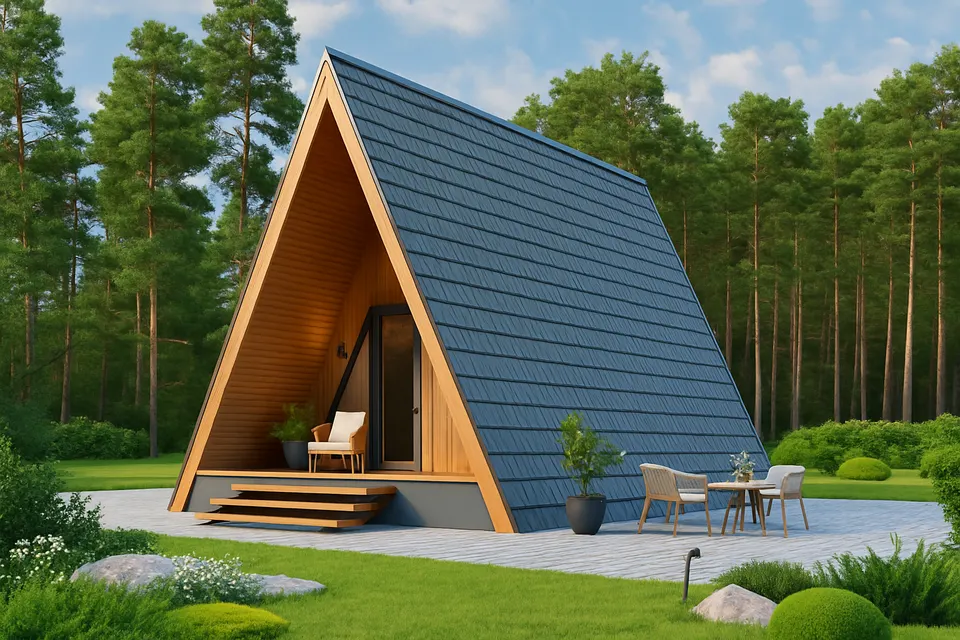 Montažna kuća A Frame, 40 m², Sipline