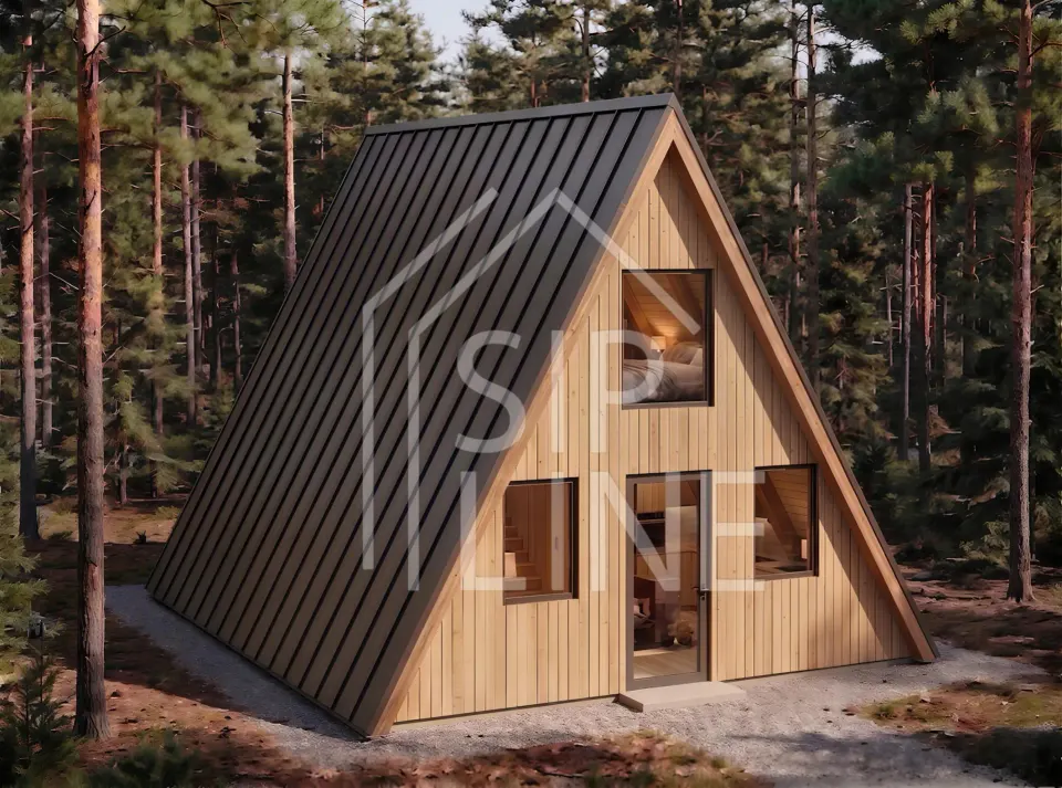 Montažna kuća A frame Grand, 40 m², Sipline