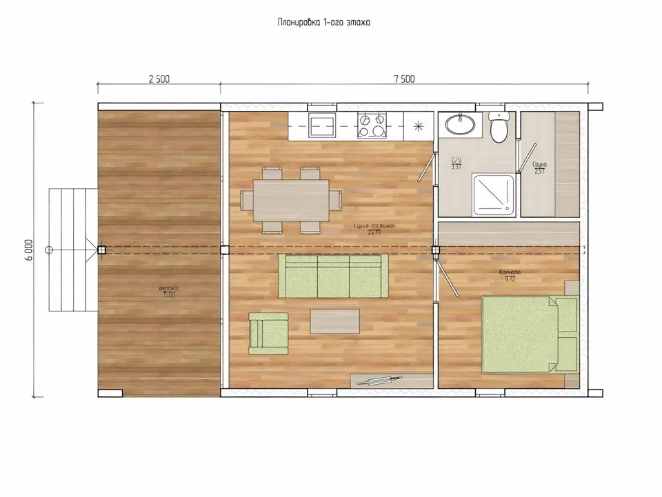Montažna kuća Luka, 40 m², Sipline