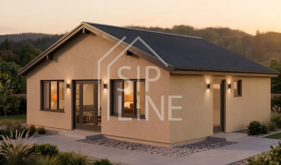 Montažna kuća Svetlost, 40 m², Sipline