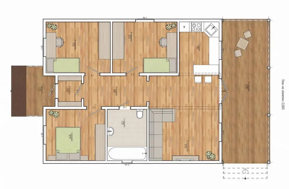 Montažna kuća Tisina, 40 m², Sipline