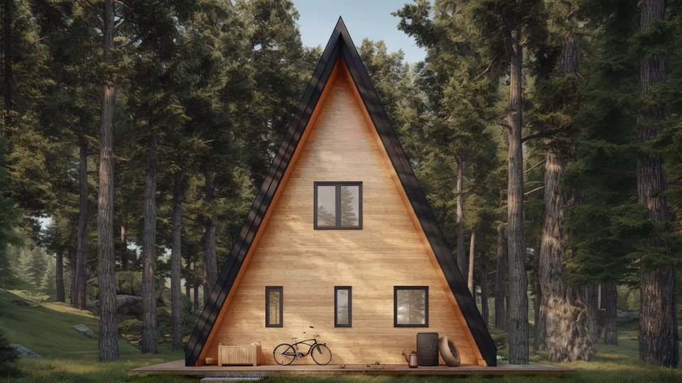 Montažna kuća A FRAME V3, 53 m², Steco Centar