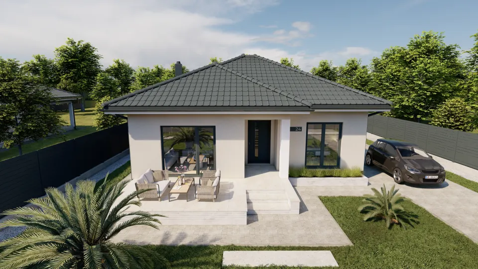 Montažna kuća Marta, 96 m², Steco Centar