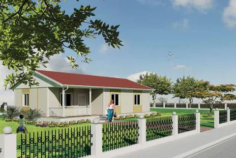 Монтажна куќа Prefabricated House Plan 72m2, 72 m², Sweet Home Prefabricated