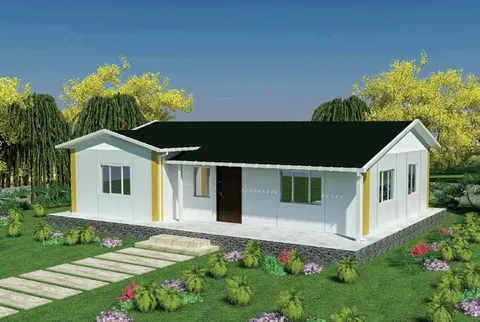 Монтажна куќа Prefabricated House Plan 78m2, 78 m², Sweet Home Prefabricated