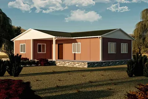 Монтажна куќа Prefabricated House Plan 91m2, 91 m², Sweet Home Prefabricated