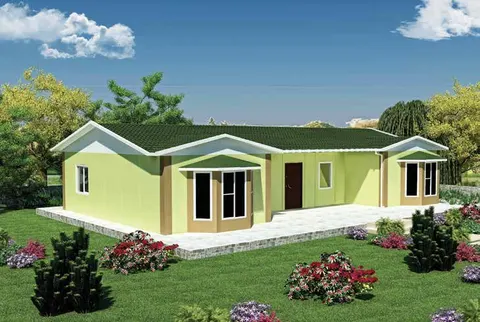 Монтажна куќа Prefabricated House Plan 98m2, 98 m², Sweet Home Prefabricated